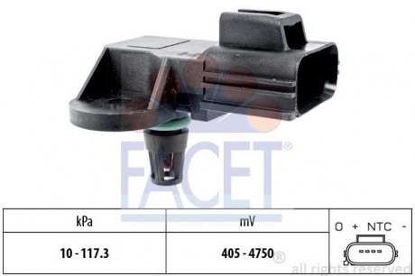 Датчик давления воздуха, высотный корректор. Датчик, давление во впускном газопроводе FACET 10.3100