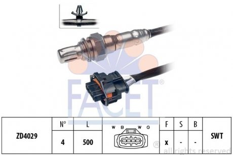 Датчик кислорода (лямбда-зонд) Opel Astra h 1.6 (06-14) FACET 10.8065