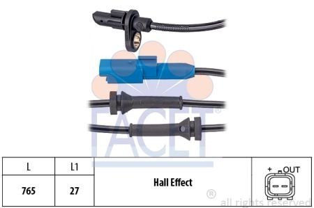 Датчик швидкості (ABS) FACET 21.0170