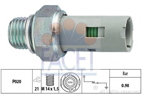 Датчик тиску мастила FACET 7.0153