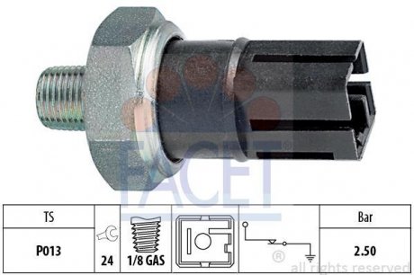 Датчик давления смазки FACET 70160