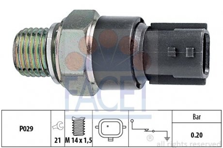 Датчик тиску мастила FACET 7.0189