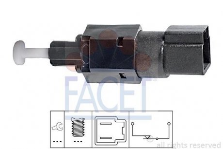 Вимикач ліхтаря сигналу гальма FACET 71104 (фото 1)