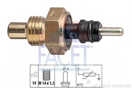 Датчик температуры MB C-class (w202) c 200 d (202.120) (93-00) FACET 7.3214 (фото 1)