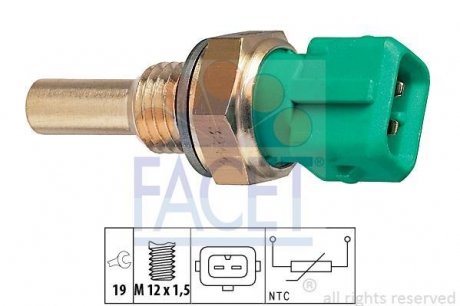 Датчик температуры охлаждения жидкости. Датчик, температура охлаждающей воды. Датчик, температура охлаждающей жидкости FACET 73244