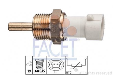 Датчик температури рідини охолодження. Датчик, температура охлаждающей жидкости. Датчик, температура охлаждающей жидкости FACET 7.3335
