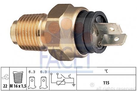 Датчик температуры жидкости охлаждения FACET 73500 (фото 1)