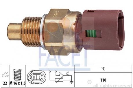 Датчик включения вентилятора vano 2.5/2.8 dCi 98-04 FACET 7.3555