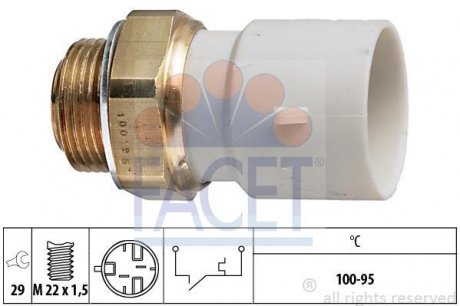 Термовимикач вентилятора радіатора FACET 7.5182 (фото 1)