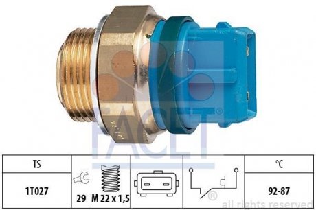 Термовимикач вентилятора радіатора FACET 7.5201 (фото 1)