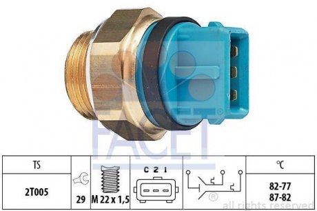 Термовыключатель вентилятора радиатора FACET 75630