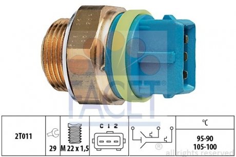 Термовимикач вентилятора радіатора FACET 7.5677