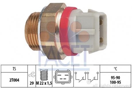 Термовимикач вентилятора радіатора FACET 7.5682 (фото 1)