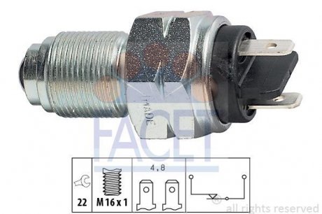 Выключатель фар заднего хода FACET 76017