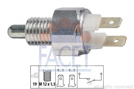 Вимикач фар заднього ходу FACET 7.6029