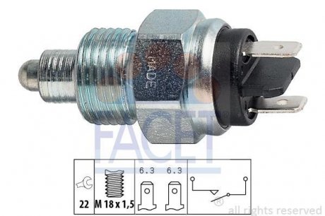 Вимикач фар заднього ходу FACET 7.6133