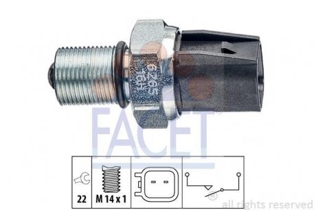 Вимикач фар заднього ходу FACET 7.6265