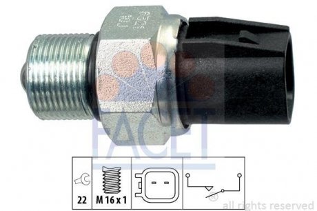 Вимикач фар заднього ходу FACET 7.6321