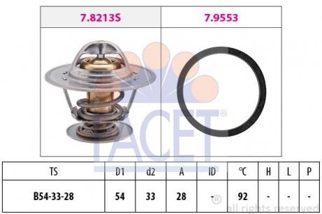 Термостат системи охолодження FACET 7.8213