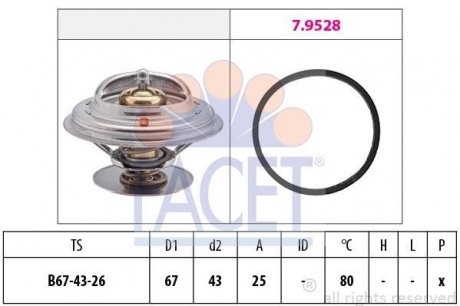 Термостат системы охлаждения FACET 78333