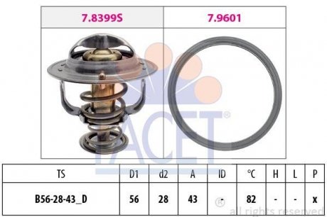 Термостат Mitsubishi Colt vi 1.5 czt (05-12) (7.8404) FACET 78404