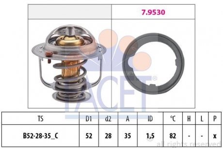 Термостат системы охлаждения FACET 78493