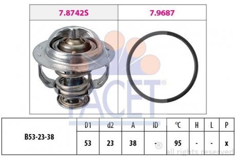 Термостат системы охлаждения FACET 78742 (фото 1)