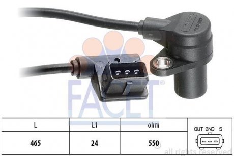 Датчик коленчатого вала. Датчик коленчатого вала, маховик FACET 90056 (фото 1)