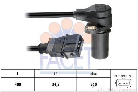 Датчик коленчатого вала. Датчик коленчатого вала, маховик FACET 90222