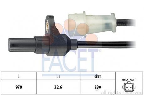 Датчик колінчастого вала. Датчик колінчастого вала, маховик FACET 90373 (фото 1)