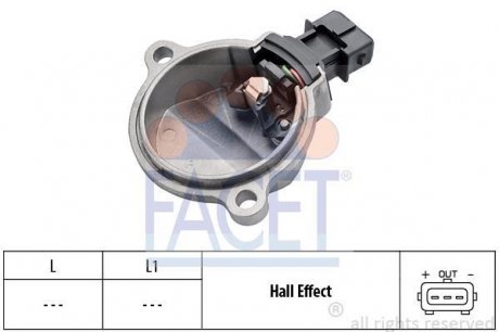 Датчик оборотов коленвала 100/80/A4/A6 2.6-2.8 90-01 FACET 9.0401