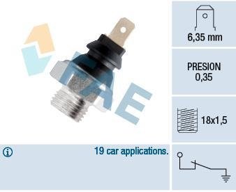 Датчик давления смазки FAE 11620