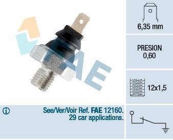 Датчик давления смазки FAE 11650