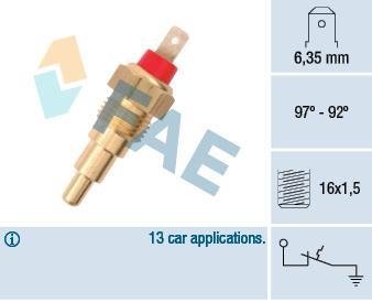 Термовимикач вентилятора радіатора FAE 37610