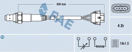 Лямбда-зонд FAE 77246 (фото 1)