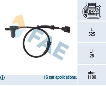 Датчик, частота вращения колеса FAE 78003