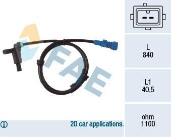 Датчик, частота вращения колеса FAE 78022