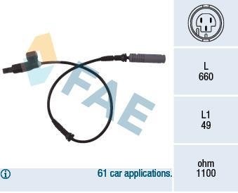 Датчик, частота вращения колеса FAE 78023