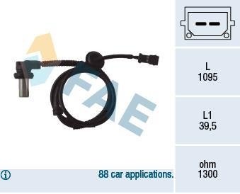 Датчик, частота вращения колеса FAE 78062