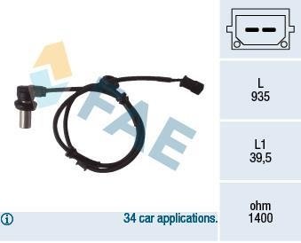 Датчик ABS FAE 78071