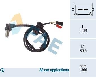 Датчик, частота вращения колеса FAE 78085