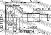 Шрус зовнішній 22X60X26 (HONDA CIVIC EU/EP/ES 2001-2006) FEBEST 0310EUA50 (фото 3)