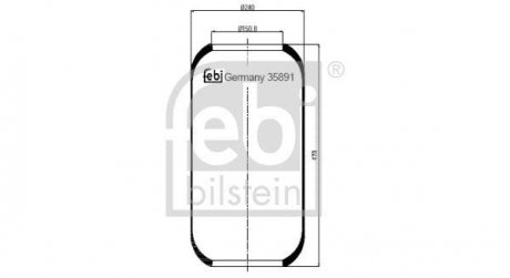 Кожух пневматичної ресори FEBI FEBI BILSTEIN 35891