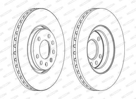 Диск тормозной FERODO DDF1215C (фото 1)