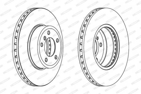 Диск тормозной FERODO DDF1242C1