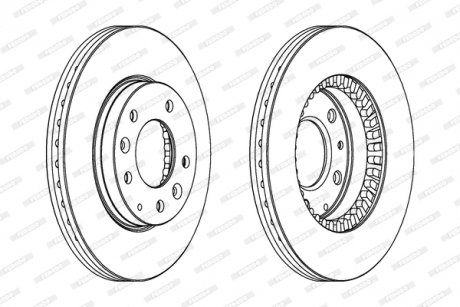 Диск тормозной FERODO DDF1278C (фото 1)