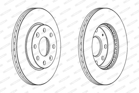 Диск тормозной FERODO DDF1279C (фото 1)