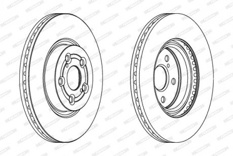 Диск тормозной FERODO DDF1315C (фото 1)