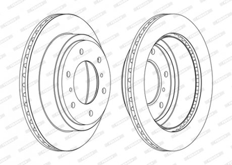 Диск тормозной FERODO DDF1385C