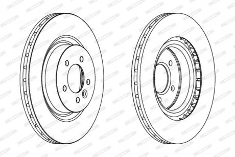 Диск тормозной FERODO DDF1434C1